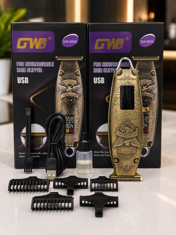 ماشین اصلاح جی دبلیو مدل GW-9858 با تیغه تیتانیومی