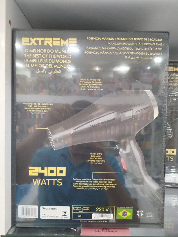 سشوار حرفه ای لیز 2400 وات مدل EXTREME به صورت پلمپ
