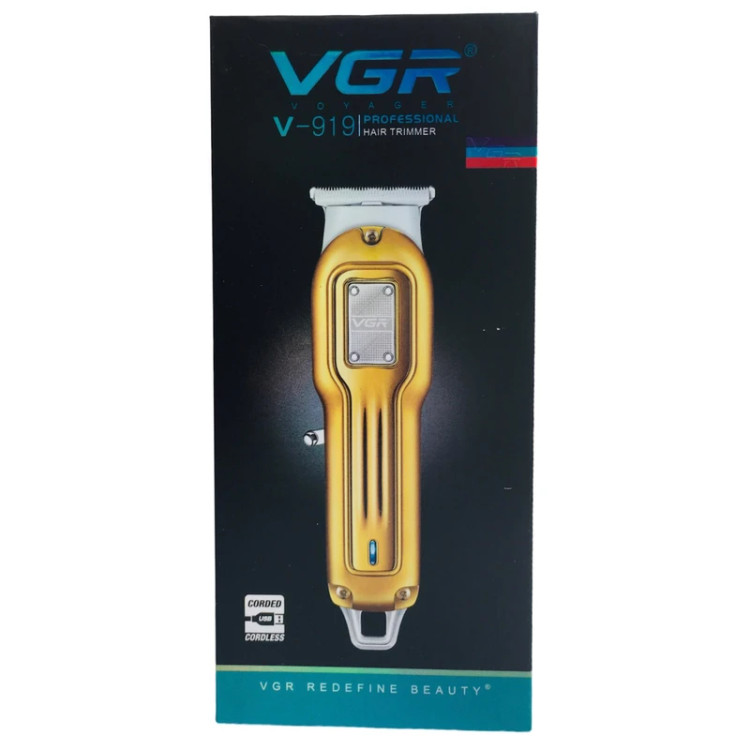 ماشین اصلاح وی جی آر مدل V-919 با تیغه استیل ضد زنگ و برش مستقیم