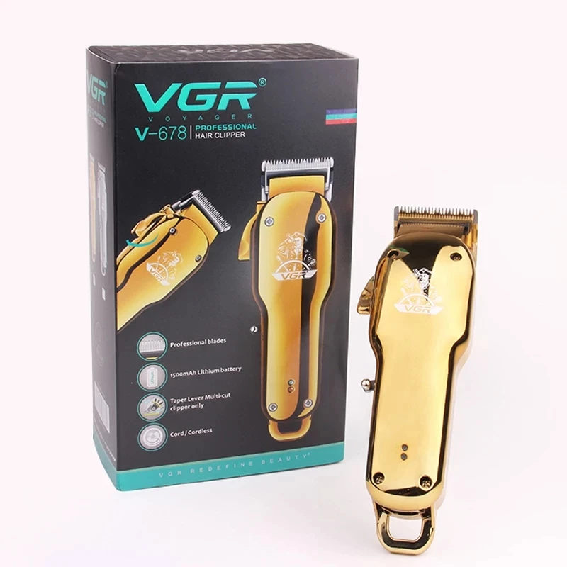 ماشین اصلاح وی جی آر مدل V-678 با تیغه استیل ضد زنگ و برش مستقیم