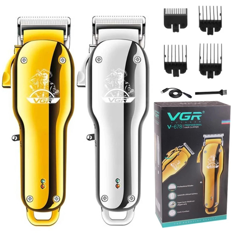 ماشین اصلاح وی جی آر مدل V-678 با تیغه استیل ضد زنگ و برش مستقیم