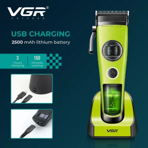ماشین اصلاح وی جی آر مدل VGR-V880C با تیغه سرامیک