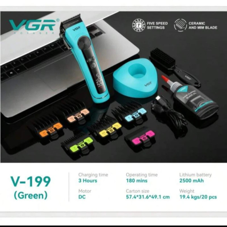 ماشین اصلاح وی جی آر مدل V199 با تیغه سرامیک