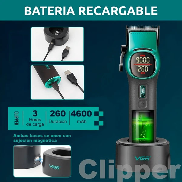 ماشین اصلاح وی جی آر مدل V-885C با تیغه سرامیکی