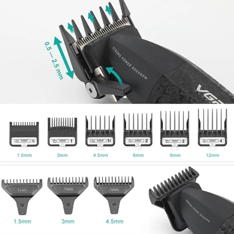 ماشین اصلاح وی جی آر مدل VGR V-640 S2 با تیغه سرامیک و برش مستقیم