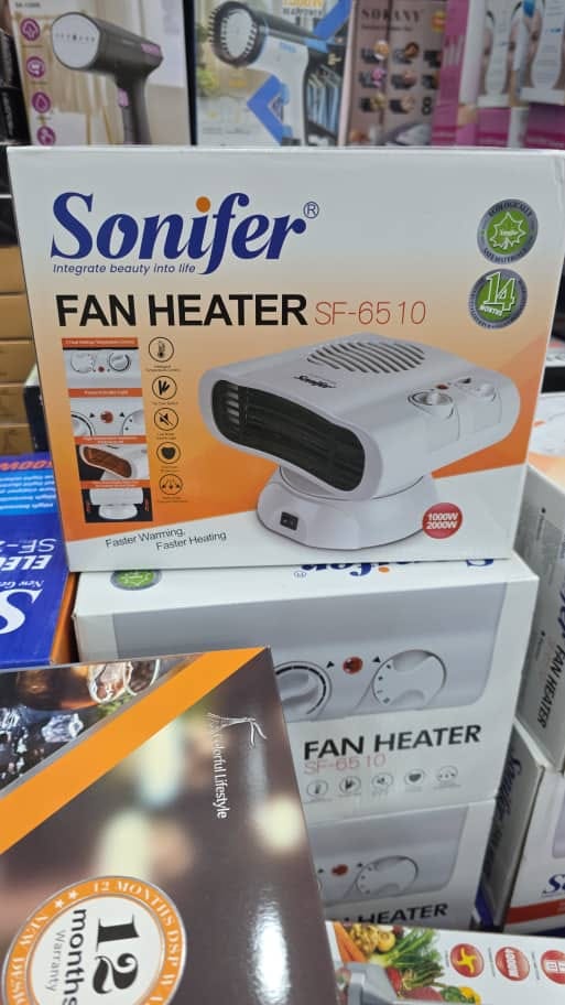 هیتر فن دار گردن متحرک برقی تا 2000 وات سونیفر کد Sonifer SF-6510 بخاری رومیزی