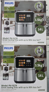 سرخ کن دوالمنت فیلیپس- ظرفیت 14 لیتری تمام استیل سبددار- مدل PH-9278