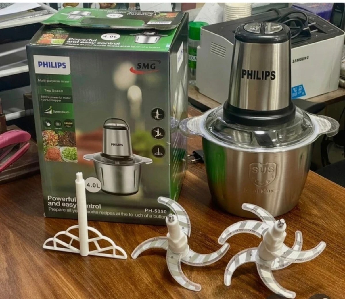 خردکن فیلیپس مدل PH5050 ظرفیت ۴ لیتر با ۶+۴ تیغه