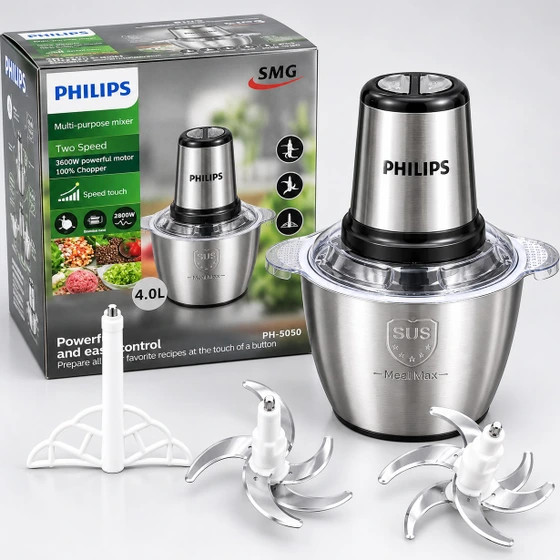 خردکن فیلیپس مدل PH5050 ظرفیت ۴ لیتر با ۶+۴ تیغه