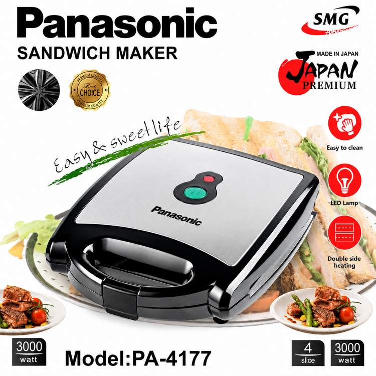 ساندویچ ساز پاناسونیک مدل PA-4177 توان 3000 وات 4 خانه | SMG