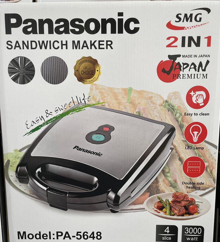 ساندویچ ساز دو کاره Panasonic مدل PA-5648