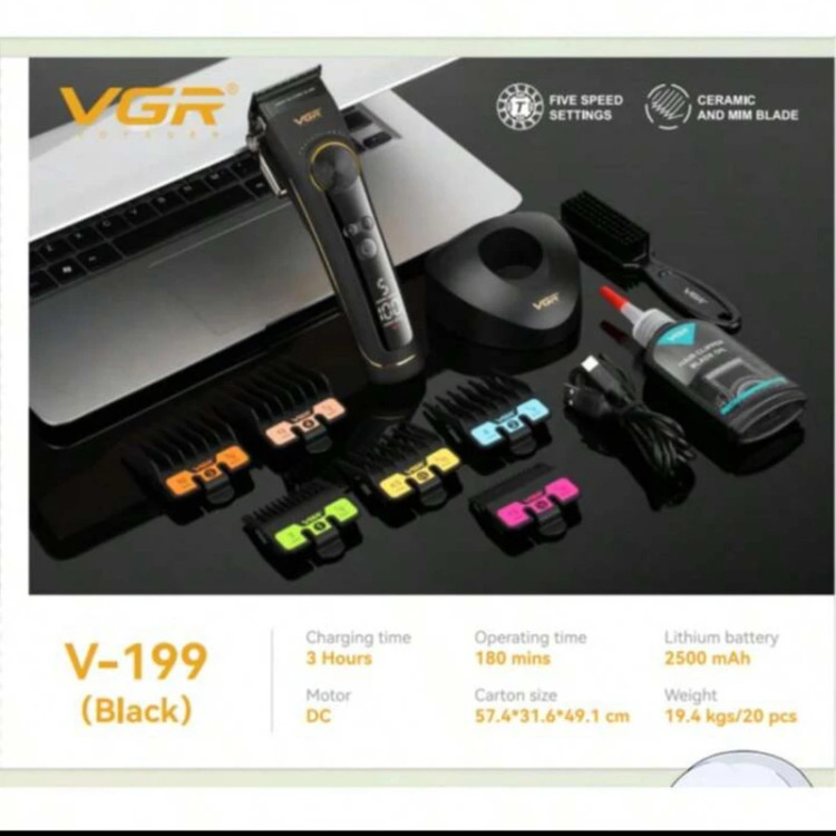 ماشین اصلاح وی جی آر مدل V199 با تیغه سرامیک