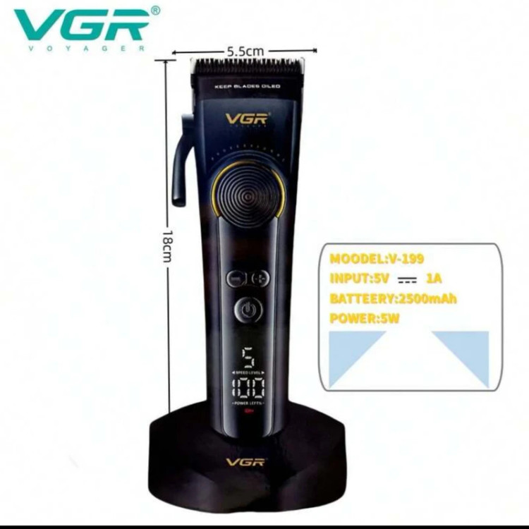 ماشین اصلاح وی جی آر مدل V199 با تیغه سرامیک