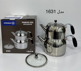 کتری قوری کرکماز مدل A1631 ظرفیت ۲ لیتر با قوری ۱.۳ لیتر استیل ضد زنگ